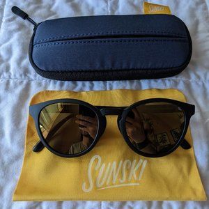 Sunkski Tera Polarized Sunglasses Black and Gold